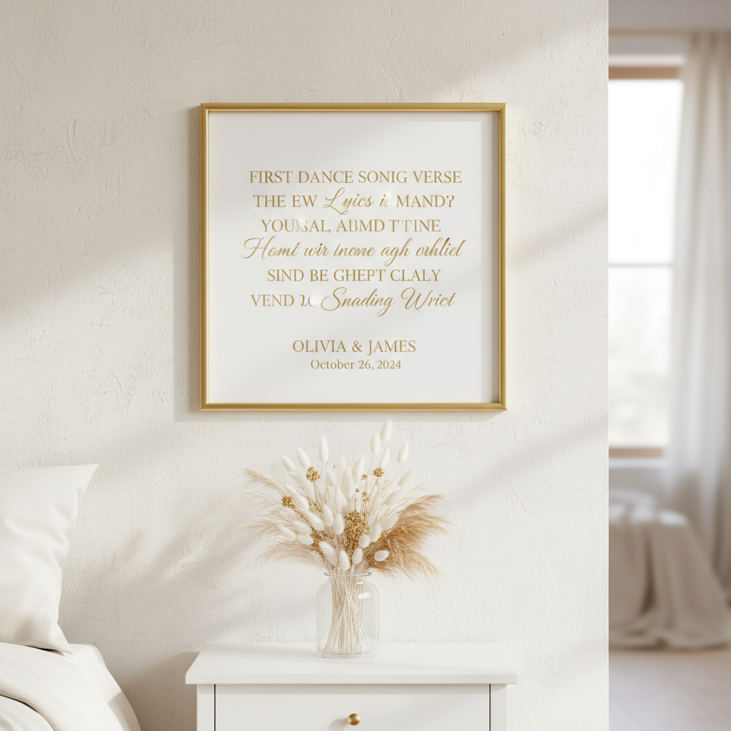 Wedding Song Lyrics Wall Art